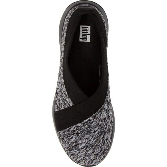 Fitflop Artknit Ballet Shoe Slip On Sneaker Women 5 Gray Black Comfort LIght 36 - Picture 2 of 7